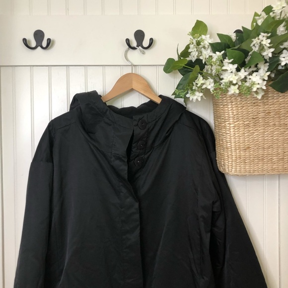 Eileen Fisher Stand Collar Down Puffer Parka Coat - Picture 4 of 10